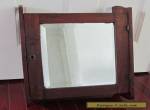 ANTIQUE OAK MEDICINE CABINET WITH ORIGINAL BEVELED GLASS for Sale