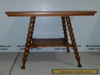 Antique Solid Oak Parlor Table - Spindle Legs - Professionally Restored