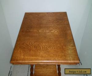 Item Antique Solid Oak Parlor Table - Spindle Legs - Professionally Restored for Sale