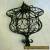 Vintage Large Black Decorative Wrought Iron Hanging Candle Holder for Sale