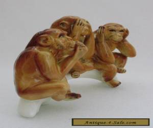 Item Monkeys Group Decoration Porcelain Figurine Ens German  for Sale