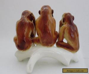 Item Monkeys Group Decoration Porcelain Figurine Ens German  for Sale