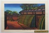 Clifton Karhu "Teramachi District - Kyoto" Japanese Woodblock Print 1970's for Sale