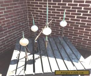 Item Architectural salvage: 4 vintage lightning rods with bulbs for Sale