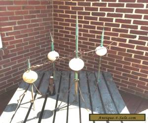 Item Architectural salvage: 4 vintage lightning rods with bulbs for Sale