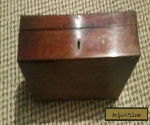 Item Lovely antique wooden box with square inlay on lid for Sale