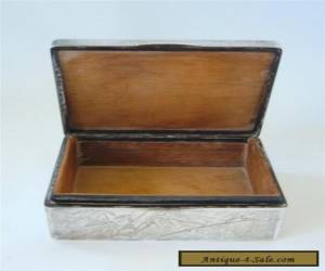 Item Antique CJ and Co Chinese Export Sterling Silver Box Engraved Bamboo 10 oz 306 g for Sale