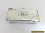 Antique England Sterling Silver Stamp Trinket Box ~ Engraved: MBR for Sale