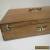 Vintage Stripped Pine & Oak Box with Brass Handle & Catches for Sale