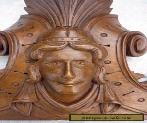 Item antique french carved wood pediment. walnut for Sale