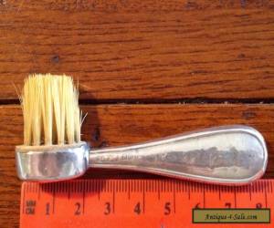 Item Vintage solid sterling silver moustache brush for Sale