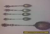 Lot of 5 antique silver spoons for Sale