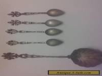 Lot of 5 antique silver spoons