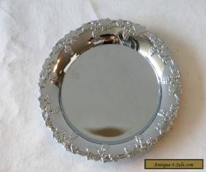 Item MINT CONDITION! PRETTY SET OF 6 SILVER PLATED COASTERS WITH GRAPE DESIGN! for Sale