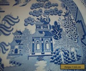 Item Large Flow Blue Willow pattern tray  by Waterloo Warranted for Sale