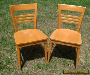 Item Pair of Danish style Maple wood Courthouse chairs.. for Sale