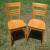 Pair of Danish style Maple wood Courthouse chairs.. for Sale