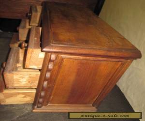 Item Antique Chest Walnut French Cabinet Table Top Six Drawer One Door Inlaid for Sale