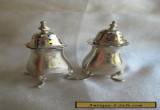 2 ANTIQUE STERLING SILVER PEPPERETTES / PEPPER SHAKERS BIRMINGHAM 1910 /1940 for Sale