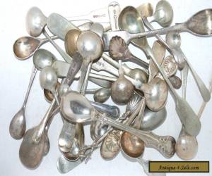 Item 33   VARIOUS  VINTAGE / ANTIQUE  SILVER PLATED SALT / MUSTARD SPOONS    for Sale