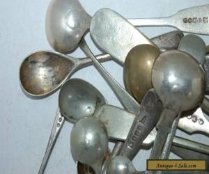 Item 33   VARIOUS  VINTAGE / ANTIQUE  SILVER PLATED SALT / MUSTARD SPOONS    for Sale