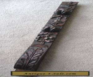 Item Antique Hand Carved Oak Salvage Furniture Panel Strip for Sale