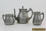 Kayserzinn German Art Nouveau Pewter Small Tea Set 1890s for Sale