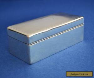 Item Large Solid Silver Cigar / Cigarette Box - London 1908 - Antique Sterling Cigars for Sale