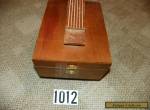 VINTAGE WOODEN  SHOE SHINE BOX   WITH BRUSHES, LOOKS LIKE OAK for Sale