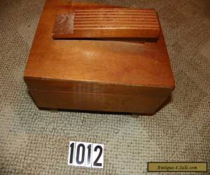 Item VINTAGE WOODEN  SHOE SHINE BOX   WITH BRUSHES, LOOKS LIKE OAK for Sale