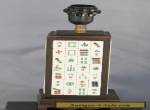 Custom Made Lamp Base Using Antique Mahjong Tiles Set In Rose Wood Working Order for Sale