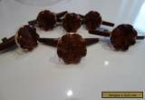 ART DECO ORIGINAL HANDLES BAKELITE SET OF SIX BROWN for Sale