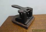 Antique/vintage Cast Iron wood Paper Hole Punch British Made The Longdon for Sale