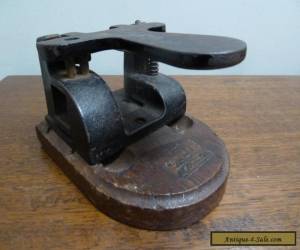 Item Antique/vintage Cast Iron wood Paper Hole Punch British Made The Longdon for Sale