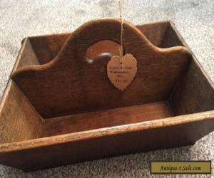 Item Victorian Antique Oak Housekeepers Box / Trug for Sale