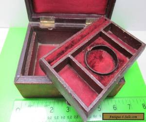 Item ANTIQUE OLD VINTAGE JEWELLERY BOX DRESSING TABLE TRINKET  RING WATCH BOX KEY for Sale