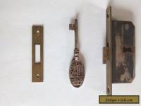 Brass piano lock and key 