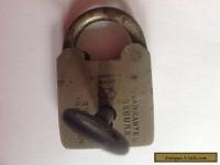 Hand made vintage steel padlock with working key 