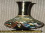 FINE JAPANESE CLOISONNE BOTTLE NECK STICK VASE for Sale