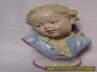 Boy Bust Statue Decoration Porcelain Figurine Ens German 