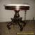 Gorgeous Antique Wood Pedestal Side Table With Marble Top & Storage - Italy. for Sale