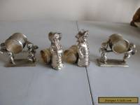 Four Silver Plate Napkin Rings-Original Made By Meriden Britannia Co. 1878