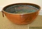 antique large French copper mixing  bowl arts and crafts for Sale