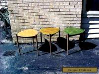 Vintage Lu Van stacking tables Guitar Pick mid century modern end/side table