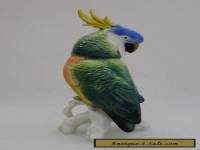Cockatoo Bird Parrot Decoration Porcelain Figurine Ens German 
