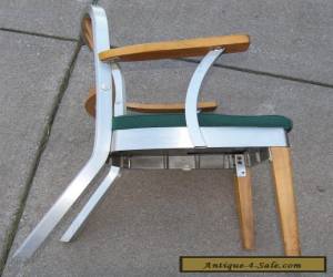 Item Shaw Walker Mid-Century Modern Wood & Aluminum Chair with Padded Seat I Ship for Sale