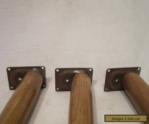 Item Vintage Set of 3 Tapered Wood Table Legs w/Mount 14" Mid-Century Danish Modern for Sale