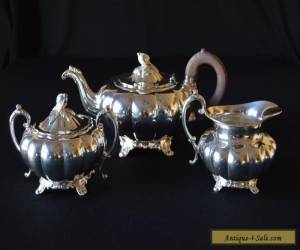 Item Oneida Community Melon 3 Pieces Silverplate Tea Set #0201  for Sale