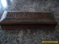 VINTAGE WOODEN ORNATELY CARVED DECORATIVE BOX