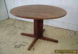 Vintage 60's Teak Dining Mid Century Danish Modern Round Dining Kitchen Table for Sale